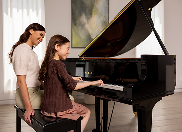 Yamaha SH3 Silent piano technology allowing private playing through headphones