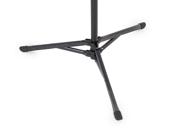 Close up of microphone stands foldable base